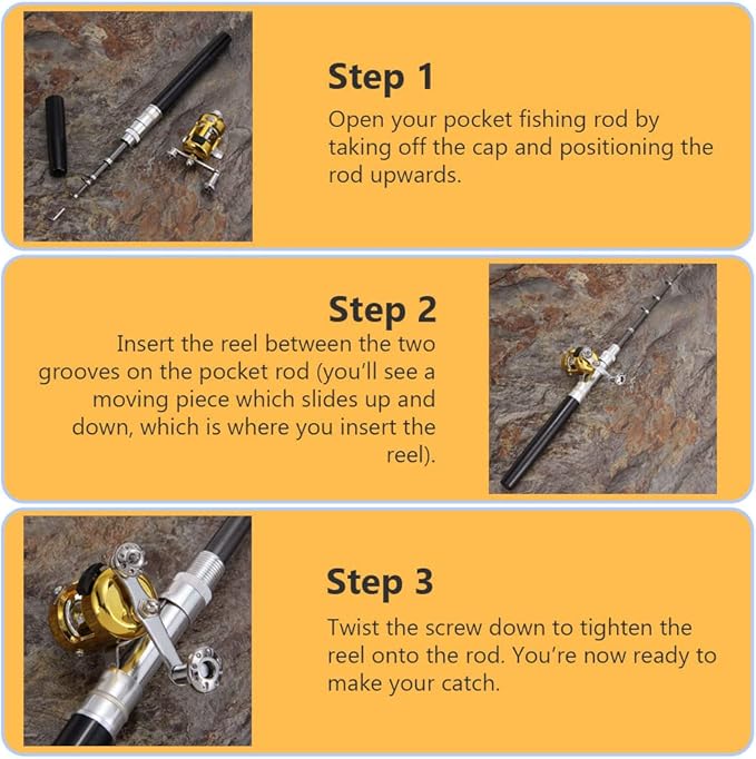 Pocket Fisher™ Baitcaster Pen Rod